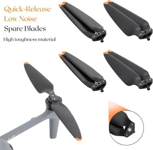4Pcs Spare Propellers Compatible with DJl Air 3 / Air 3S Drones, Drone Blades Replacement Spare Parts for DJl DJl Air 3/ Air 3S Drones Accessories in Saudi Arabia