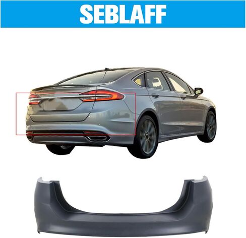 Plastic Rear Bumper Cover Without Park Sensor Holes Replacement for Fusion 2013 2014 2015 2016 2017 2018 DS7Z17K835AAPTM FO1100693 in Kuwait