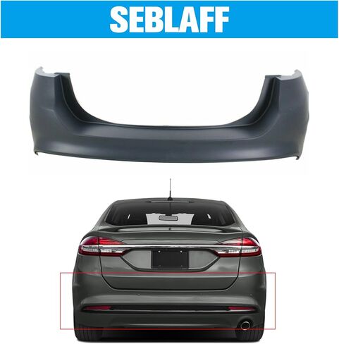 Plastic Rear Bumper Cover Without Park Sensor Holes Replacement for Fusion 2013 2014 2015 2016 2017 2018 DS7Z17K835AAPTM FO1100693 in Kuwait