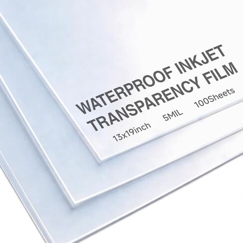 13x19 inch Waterproof inkjet Transparent Film for Silk Screen Printing,100 sheets Inkjet Film Sheets for Screen Printers - Screen Printing Supplies in Saudi Arabia