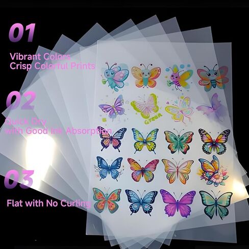 13x19 inch Waterproof inkjet Transparent Film for Silk Screen Printing,100 sheets Inkjet Film Sheets for Screen Printers - Screen Printing Supplies in Saudi Arabia