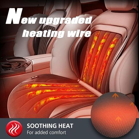 3 IN 1 Cooling Car Seat Covers ，Summer and Winter with Massage Cooling Seat Covers for cCar，High Power 16 Fans Fast Cool，Suitable for 12V Cigarette Lighter CAR, Suv and Other Models (BLACK-1PCS) in Saudi Arabia