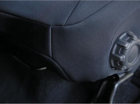 Holda Custom Fit Neoprene Front and Rear Seat Covers Compatible with Jeep Wrangler JLU 2018-2026 - Black, Water-Resistant, Snug Fit, Comfortable, Durable in Saudi Arabia