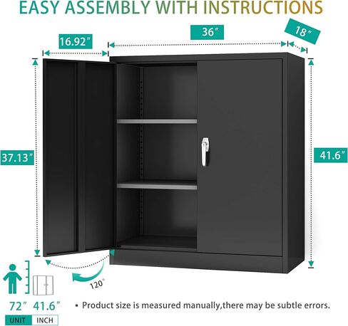 Qudasar PDTXCLS SPPRANDOM HLXFF3 No Brands GangMei Storage Cabinet with 2 Adjustable Shelves and Lockable Doors,Industrial and Office Usage.Machine Cabinet. Metal Storage Cabinet,Assembly Required in Kuwait