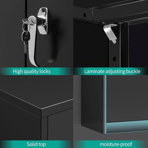 Qudasar PDTXCLS SPPRANDOM HLXFF3 No Brands GangMei Storage Cabinet with 2 Adjustable Shelves and Lockable Doors,Industrial and Office Usage.Machine Cabinet. Metal Storage Cabinet,Assembly Required in Kuwait
