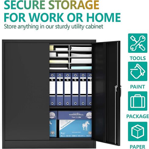 Qudasar PDTXCLS SPPRANDOM HLXFF3 No Brands GangMei Storage Cabinet with 2 Adjustable Shelves and Lockable Doors,Industrial and Office Usage.Machine Cabinet. Metal Storage Cabinet,Assembly Required in Kuwait