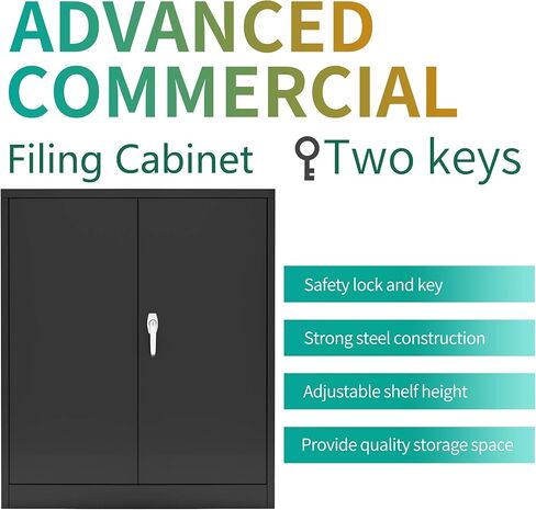 Qudasar PDTXCLS SPPRANDOM HLXFF3 No Brands GangMei Storage Cabinet with 2 Adjustable Shelves and Lockable Doors,Industrial and Office Usage.Machine Cabinet. Metal Storage Cabinet,Assembly Required in Kuwait