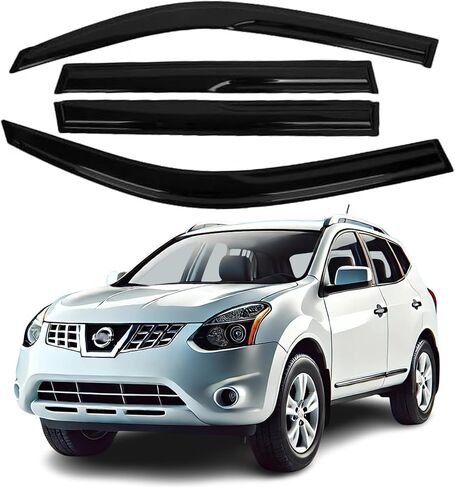 يناسب سيارة Nissan Rogue Select 2014 2015، مجموعة واقي نافذة الدخان الممتاز - حماية من الشمس والمطر وفتحة التهوية، طقم حماية من عاكس النافذة مكون من 4 قطع in Kuwait