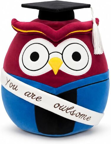2026 Graduation Owl Plush Gift | You are Owl-Some Motivational Stuffed Animal with Cap & Gown Decorations 12" in Saudi Arabia