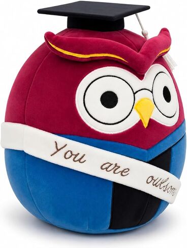 2026 Graduation Owl Plush Gift | You are Owl-Some Motivational Stuffed Animal with Cap & Gown Decorations 12" in Saudi Arabia