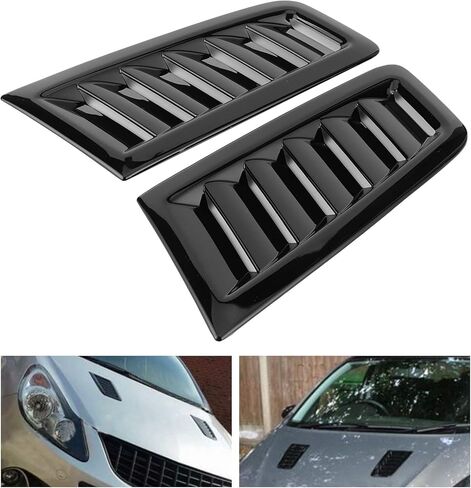 Estink RS MK2 Bonnet Air Vents ABS Plastic Easy Installation Wear Resistant Scratch Resistant Universal Hood Vents with Stylish Appearance (Gloss Black) in Saudi Arabia