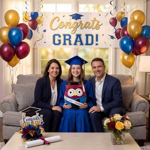 2026 Graduation Owl Plush Gift | You are Owl-Some Motivational Stuffed Animal with Cap & Gown Decorations 12" in Saudi Arabia