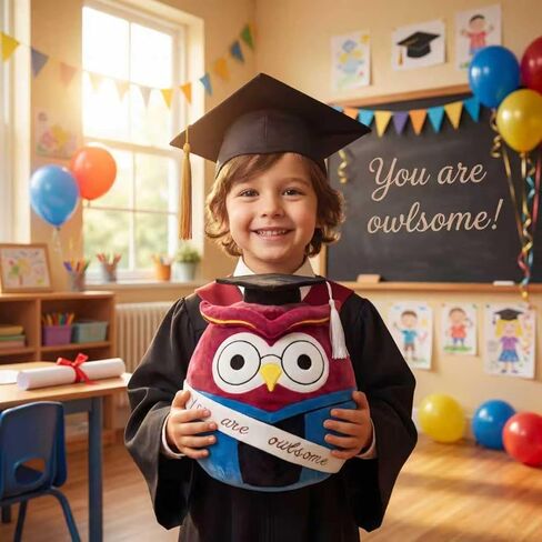 2026 Graduation Owl Plush Gift | You are Owl-Some Motivational Stuffed Animal with Cap & Gown Decorations 12" in Saudi Arabia