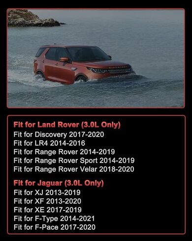 (Fit 3.0L Only) Aluminum Coolant Water Pipe System Kit, Compatible with Land Rover LR4 Discovery Range Rover Sport Velar, Jaguar XF XJ XE F-Type F-Pace, Replace# LR090630 LR092992 AJ813917 in Saudi Arabia