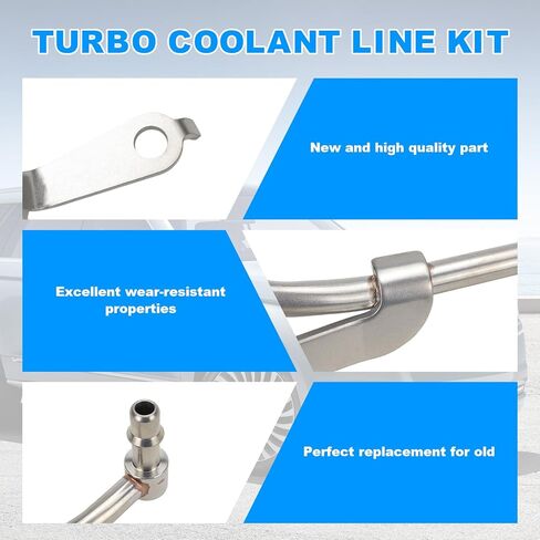 926-186 926-187 Turbo Coolant Line Kit Driver Side and Passenger Side for Lincoln Navigator Ford F150 F-150 Expedition Transit 150 250 350 HD 2011 2012 2013 2014 2015 2016 2017 2018 2019 2020 2021 in Saudi Arabia