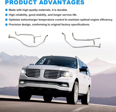 926-186 926-187 Turbo Coolant Line Kit Driver Side and Passenger Side for Lincoln Navigator Ford F150 F-150 Expedition Transit 150 250 350 HD 2011 2012 2013 2014 2015 2016 2017 2018 2019 2020 2021 in Saudi Arabia
