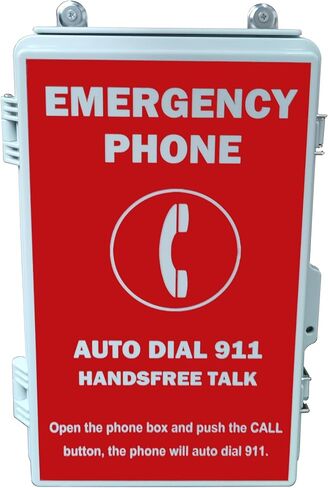 Emergency Phone Box/Outdoor Emergency Phone/Pool Phone/Emergency Dialer, Auto Dial 911 and Handsfree Talk, IP66 Water Proof, TEP331PB in Saudi Arabia