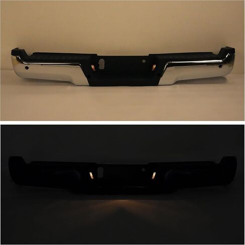 ALMULOO Rear Step Bumper Assembly Compatible with 2017-2022 Ford F-250 F-350 Super Duty With Park Assist Only Relpacement for FO1103198, HC3Z17D942A, HC3Z17D826BB with Brackets in Kuwait
