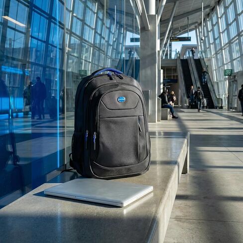 Large Capacity Laptop Backpack for Men and Women Waterproof Business Travel Backpack with Reflective Strips Multiple Compartments Casual Stylish Outdoor Daypack -Blue in Kuwait