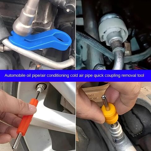 مجموعة أدوات إزالة قطع خط الوقود بتيار متردد للسيارة 16 قطعة مع صندوق تخزين، مجموعة أدوات إزالة الصمام الأساسية لـ 1/4 5/16 3/8 1/2 5/8 3/4 7/8 بوصة مجموعة أدوات قطع الاتصال السريع الرئيسية لأدوات إصلاح السيارات in Kuwait