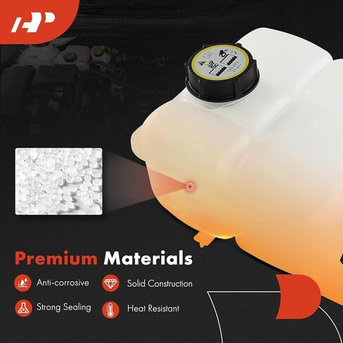 A-Premium Engine Coolant Overflow Recovery Reservoir Tank [w/Cap] Compatible with Ford Focus 07-11, Volvo C30 07-13, C70 06-13, S40 04-11, V50 05-11, 2.4L 2.5L in Kuwait