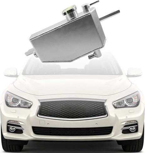 Aluminum Coolant Reservoir Expansion Overflow Tank Fit for Infiniti Q50 2014-2015 3.5L 3.7L Replacement for 21710-4GN0A 217104GN0A in Kuwait