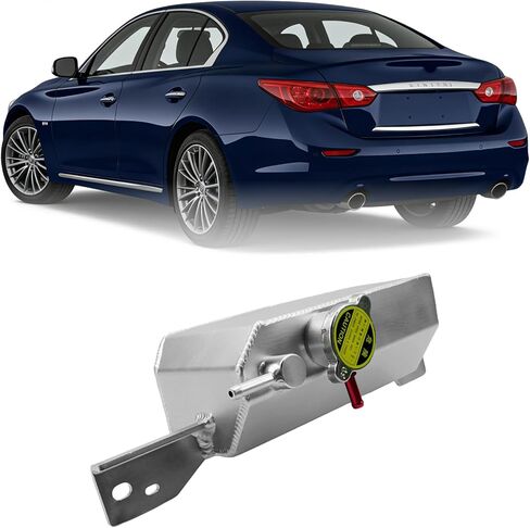 Aluminum Coolant Reservoir Expansion Overflow Tank Fit for Infiniti Q50 2014-2015 3.5L 3.7L Replacement for 21710-4GN0A 217104GN0A in Kuwait