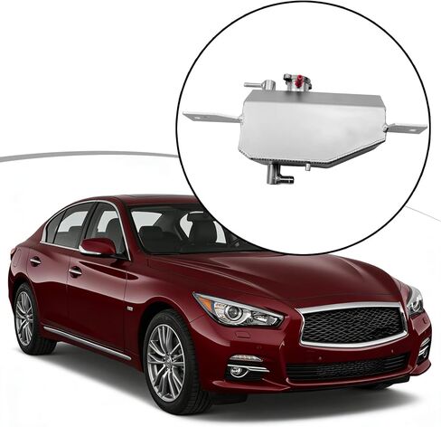 Aluminum Coolant Reservoir Expansion Overflow Tank Fit for Infiniti Q50 2014-2015 3.5L 3.7L Replacement for 21710-4GN0A 217104GN0A in Kuwait