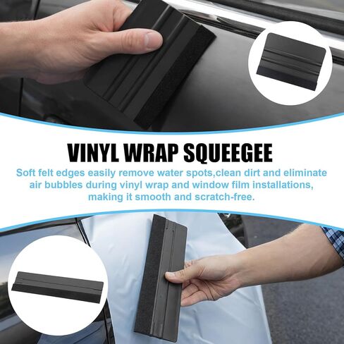 Boao 43 Pcs Car Wrap Kit Window Tint Kit Vehicle Vinyl Wrap Tool with Bulldozer Squeegee Windshield Back Tint Scraper Small Rubber Squeegee for Car Wrapping Window Film Installation in Kuwait