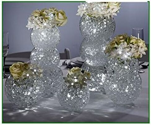 Vase Filler water beads (Clear & XXL Clear), water absorbing & expanding decorations Store & release to reduce watering for lucky bamboo plants & flowers in Saudi Arabia