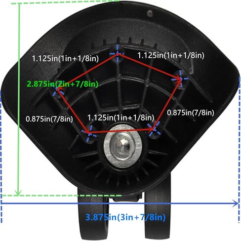 1 Pair Luggage Suitcase Wheel, Luggage Wheels Replacement Travel Suitcase Caster Wheels 360° Swivel, Trunk Luggage Wheel Spare Part Replacement Left and Right Wheels (A57) in Saudi Arabia