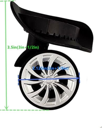 1 Pair Luggage Suitcase Wheel, Luggage Wheels Replacement Travel Suitcase Caster Wheels 360° Swivel, Trunk Luggage Wheel Spare Part Replacement Left and Right Wheels (A57) in Saudi Arabia