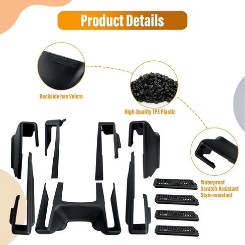 Seat Slide Rail Pad Cover Under Seat Floor Mat Protectors Front Seat Rail Protectors Compatible with Tesla Model Y(Juniper) 2025 2026 7 PCS with 4PCS Air Outlets Protective Cover in Saudi Arabia