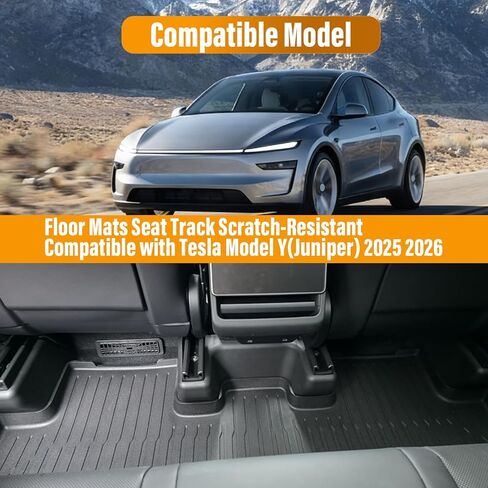 Seat Slide Rail Pad Cover Under Seat Floor Mat Protectors Front Seat Rail Protectors Compatible with Tesla Model Y(Juniper) 2025 2026 7 PCS with 4PCS Air Outlets Protective Cover in Saudi Arabia
