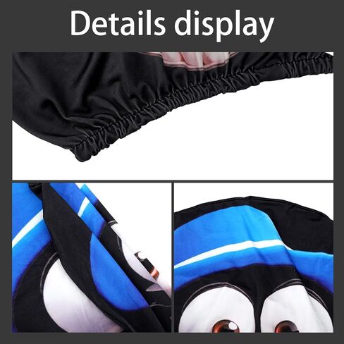 2pcs Funny Cartoon Car Headrest Covers, Universal Cute Cartoon Big Eyes Car Seat Head Rest Protector with Exaggerated Expression for Auto Front Seat Decor Supplies in Kuwait