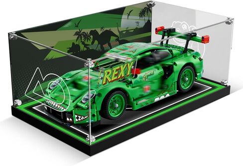 Acrylic Display Case for Lego 42224 Porsche 911 GT3 R Rexy AO Racing Car, Dustproof Acrylic Showcase Box with with LED Lighting(Only Case - Model Not Included) in Saudi Arabia