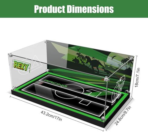 Acrylic Display Case for Lego 42224 Porsche 911 GT3 R Rexy AO Racing Car, Dustproof Acrylic Showcase Box with with LED Lighting(Only Case - Model Not Included) in Saudi Arabia