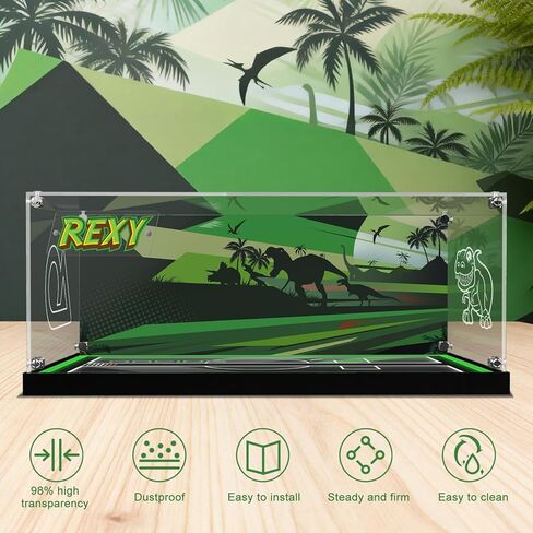 Acrylic Display Case for Lego 42224 Porsche 911 GT3 R Rexy AO Racing Car, Dustproof Acrylic Showcase Box with with LED Lighting(Only Case - Model Not Included) in Saudi Arabia