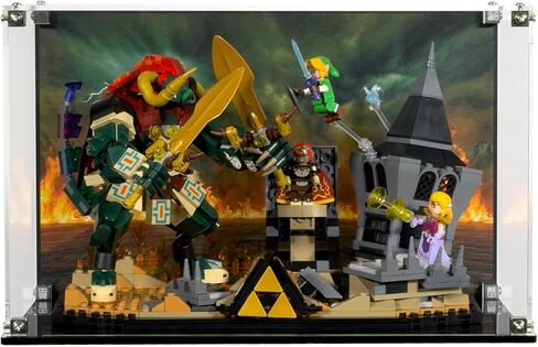 Display Case Compatible with LEGO The Legend of Zelda Ocarina of Time 77093 – UV-Printed Background, Dustproof Acrylic Showcase, Set Not Included in Kuwait