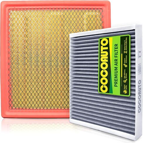 COCOAUTO Engine & Cabin Air Filter Kit for Colorado & Canyon (2015-2022), 3.6L/2.8L/2.5L, Replaces OE 13508023, A3195C, 23248945, 94775933, NOT FOR 2.7L Model in Saudi Arabia