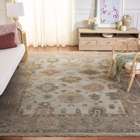 SAFAVIEH Samarkand Collection 6' x 9' Light Blue / Sage SRK163L Hand-Knotted Traditional Oriental Premium Wool Area Rug in Saudi Arabia