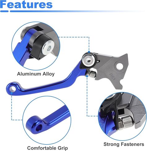 Motorcycle Short Brake Clutch Lever for Yamaha TTR125LE TW200 XT250 WR250R WR250X Solid Blue Aluminum Alloy Handlebar Brake Lever Pivot Lever in Kuwait