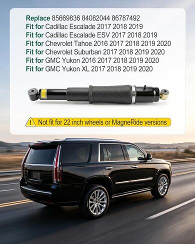 85669836 Air Suspension Shock Compatible with Cadillac Escalade ESV Chevrolet Tahoe Suburban GMC Yukon XL 2016-2020, Rear Air Suspension Replace 84082044 86787492 in Kuwait