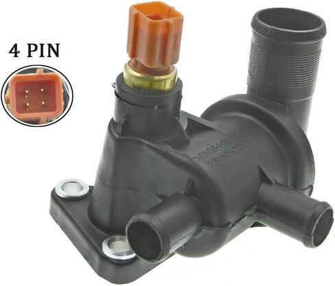 25650 02501 Engine Coolant Thermostat Housing Compatible with KIA Picanto SA New Morning 2004-2010, HYUNDAI ATOZ & AMICA 1.0 1.1, Friend 1.0 1.1, Replaces 2565002501, 25650-02501 in Saudi Arabia