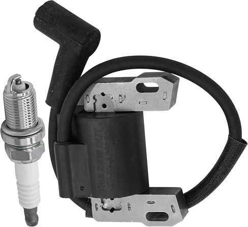 Caltric Ignition Coil with Spark Plug Compatible with John Deere Z355R Z365R Z375R ZTrak / Z225 Z235 Z245 Z255 EZtrak MIA12788 in Kuwait