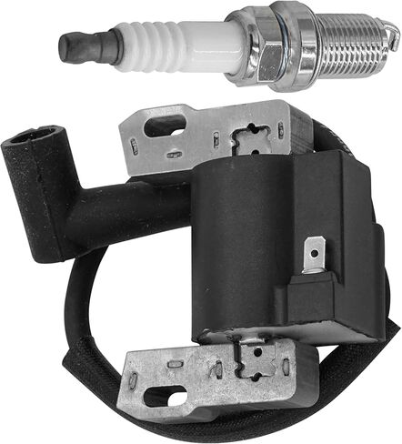 Caltric Ignition Coil with Spark Plug Compatible with John Deere Z355R Z365R Z375R ZTrak / Z225 Z235 Z245 Z255 EZtrak MIA12788 in Kuwait