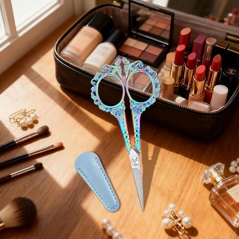 Crochet Scissors, Sewing Scissors, Embroidery Scissor with Sheath, Craft Scissor for Needlework Artwork Threading Cross Stitch Handicraft DIY Tool, Crocheter Quilter, 4.6 Inch in Saudi Arabia