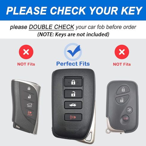 غطاء مفتاح Fob لسيارة Lexus مع سلسلة مفاتيح، جلد علوي + غطاء غطاء مفتاح ناعم من مادة TPU لـ ES هو GS NX RX RC GX LX 570 200 250 300 350 h F Sport، 4 أزرار (ذهبي وردي) in Kuwait
