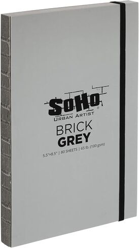 SoHo Urban Artist Brick Sketchbook Journals for Sketching, Drawing, Colored Pencils, Graphite, and More - Mixed Media 5.5"x5.5" (200 GSM, 40 Sheets) in Kuwait