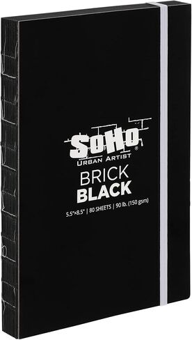 SoHo Urban Artist Brick Sketchbook Journals for Sketching, Drawing, Colored Pencils, Graphite, and More - Mixed Media 5.5"x5.5" (200 GSM, 40 Sheets) in Kuwait